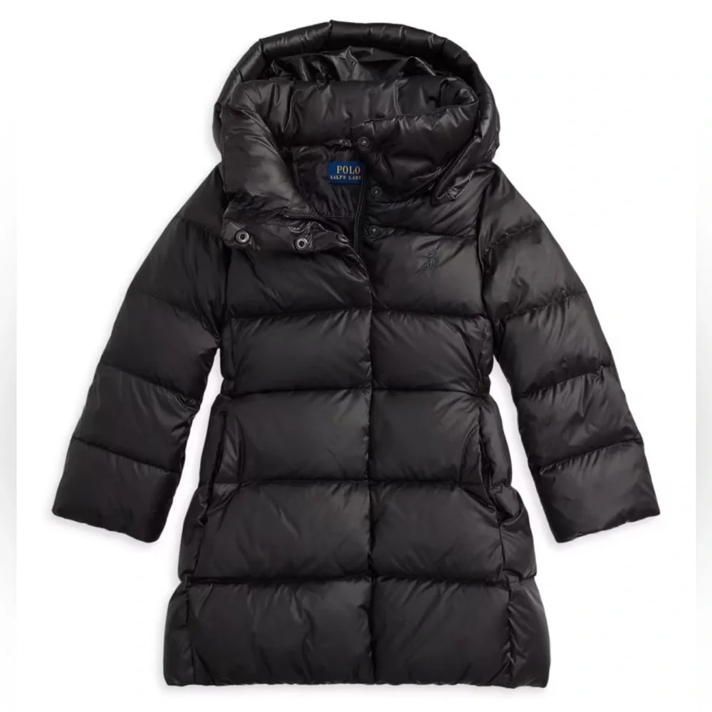 Polo by Ralph Lauren Down Black Hooded Kids Puffer Coat